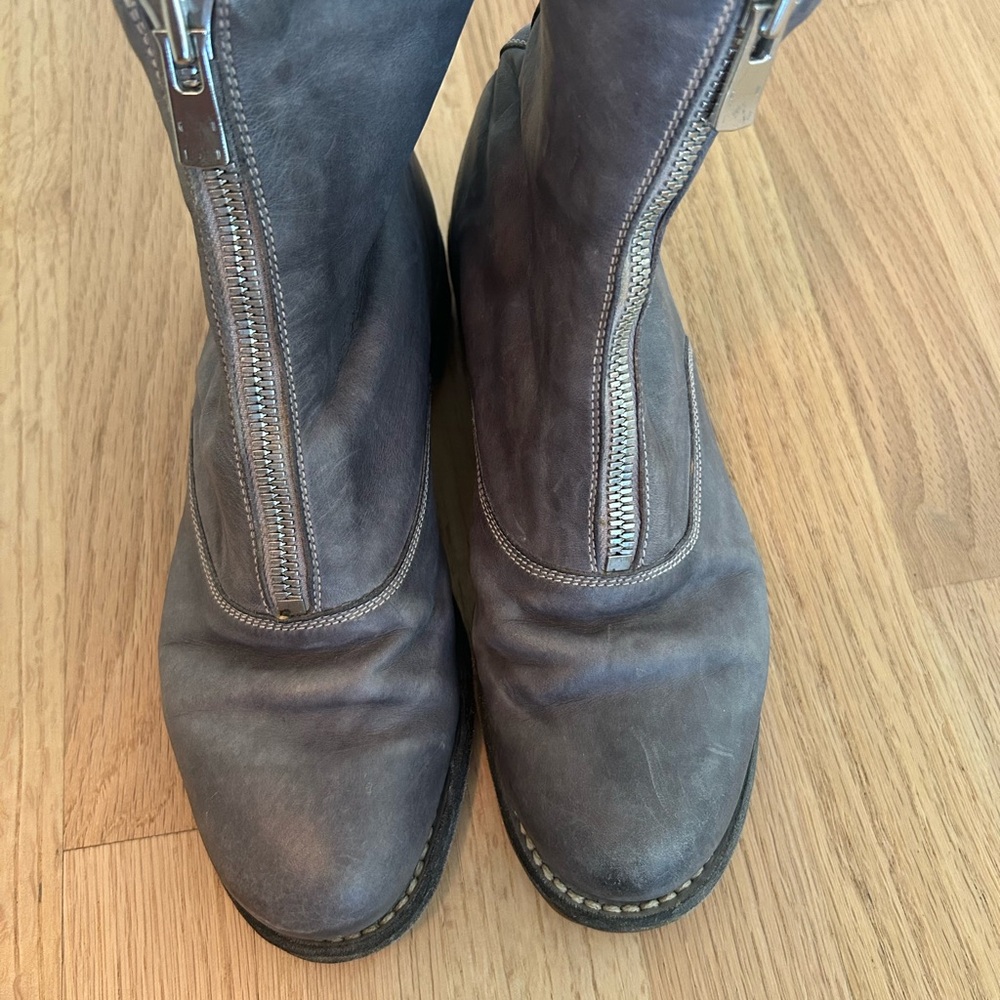 Guidi Gray Ankle Boots